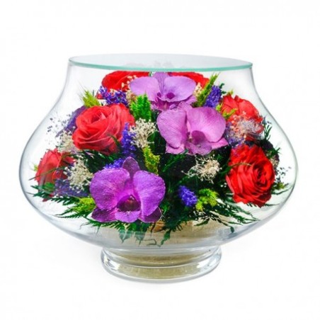 розы и орхидеи в стекле 08_28